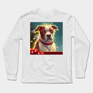 Cute American Staffordshire Terrier Drawing Long Sleeve T-Shirt